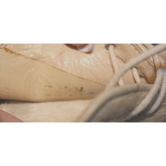 Pons Quintana Horsehair Cowhide Leather Oxford Shoes Women's sz 6 Cream Ivory - Picture 10 of 12